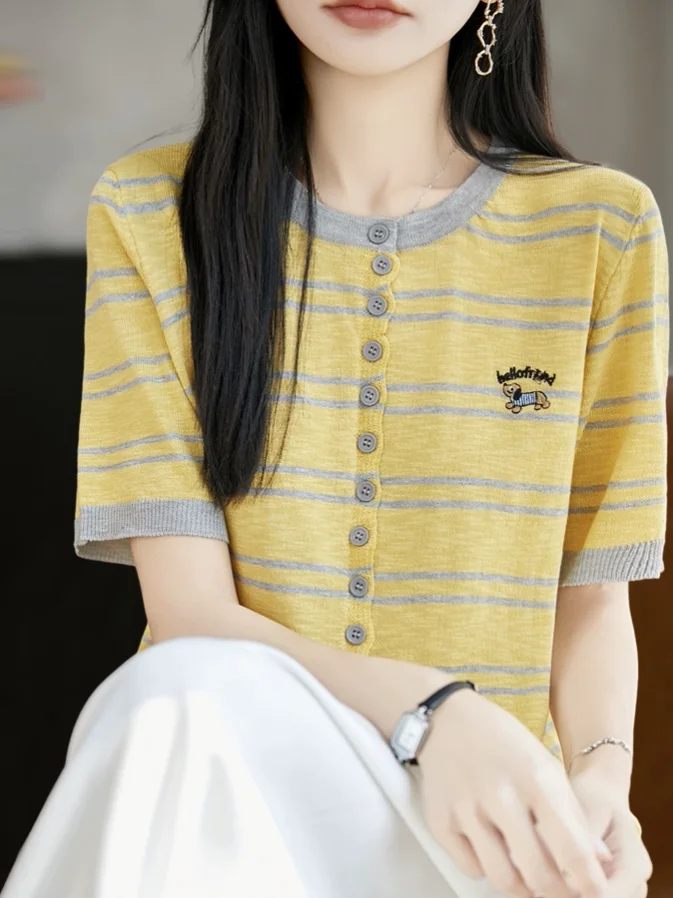 Camiseta de punto de seda hela - Summer Clothing Label reseña y precio