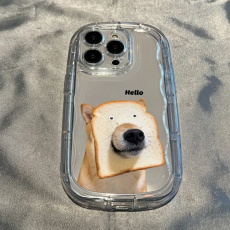 Funny toast Corgi puppy bread dog Transparent Phone Case For iPhone 16 15 14 13 12 11 Pro Max Xr 16 Plus Case Cute Cartoon Cover image 6