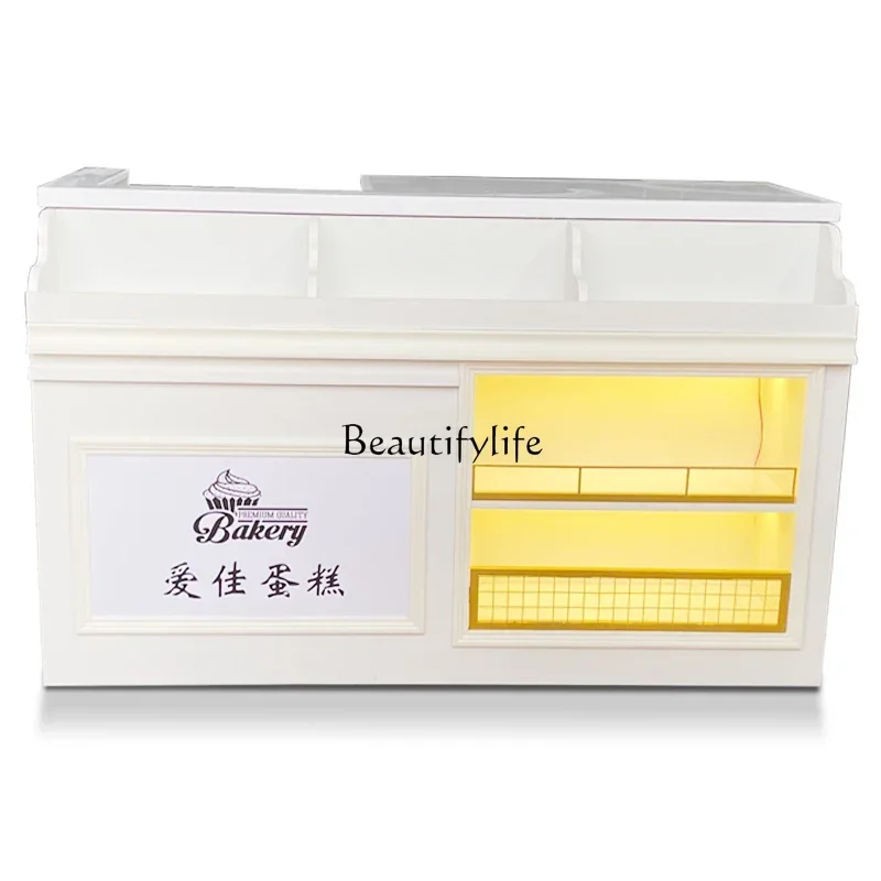 

*FG44Bakery Cashier Corner Marble Cake Baking Shop Bar Counter Simple Modern