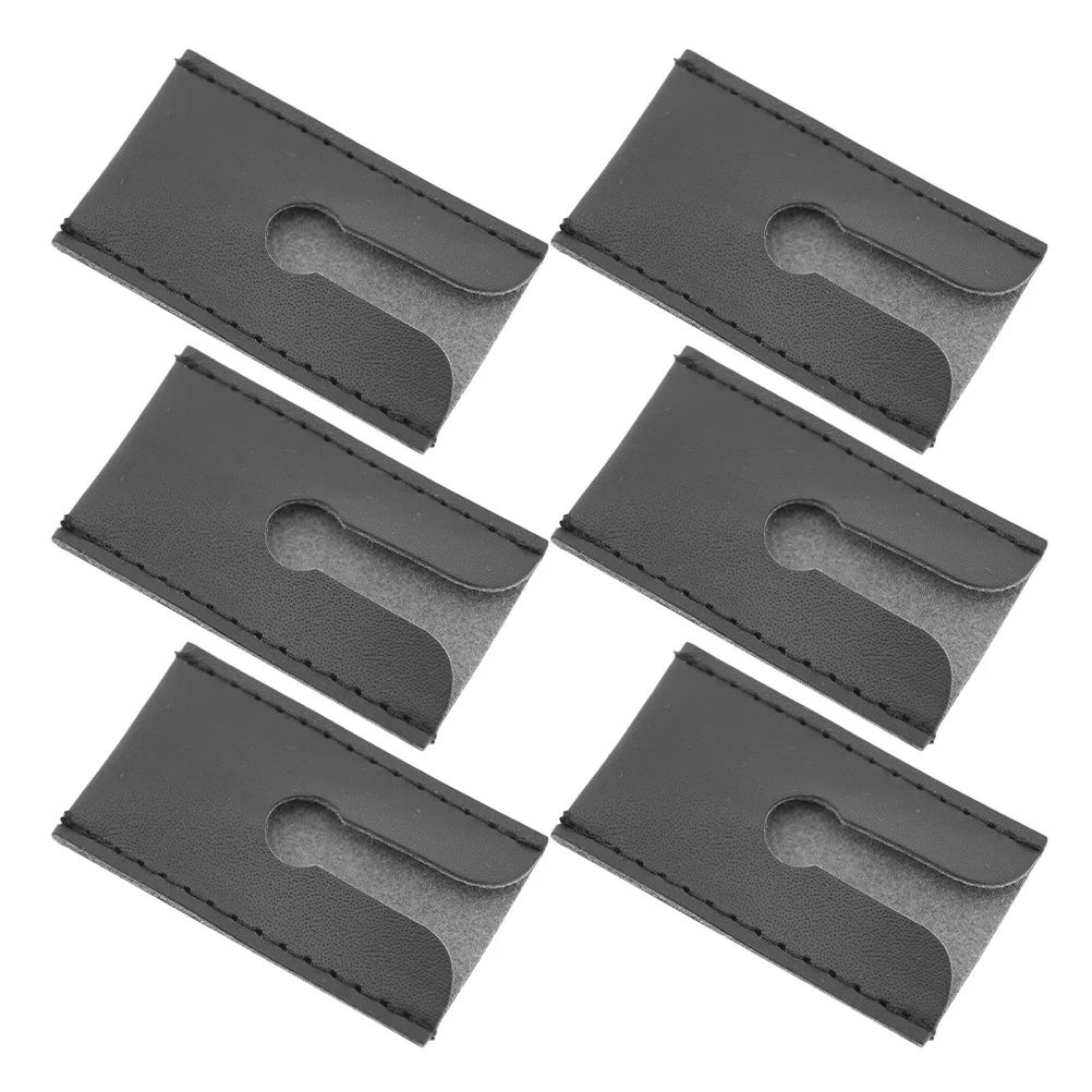 6 قطعة غطاء رأس الحلاقة الآمن PU حافة مزدوجة فراشة دليل الحلاقة السفر حقيبة للتخزين الرجال الحلاقة الملحقات