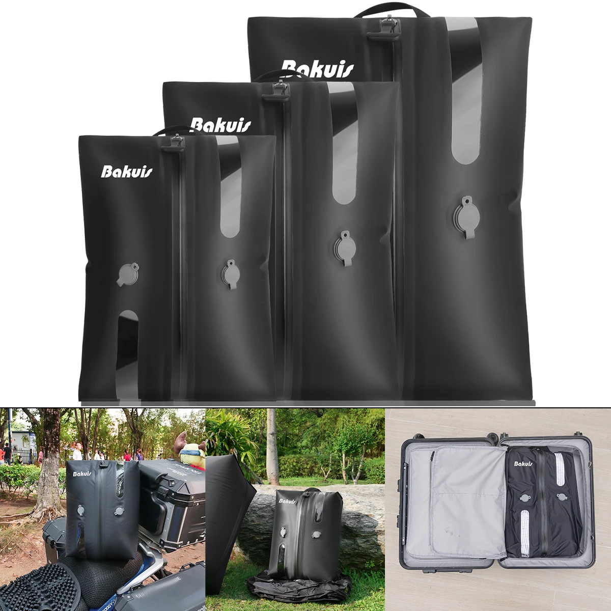 1 PCS Vacuum Compression Bags Reusable Vacuum Storage Bags for Travel Organizer Saving Space in Suitcase No Pump Required