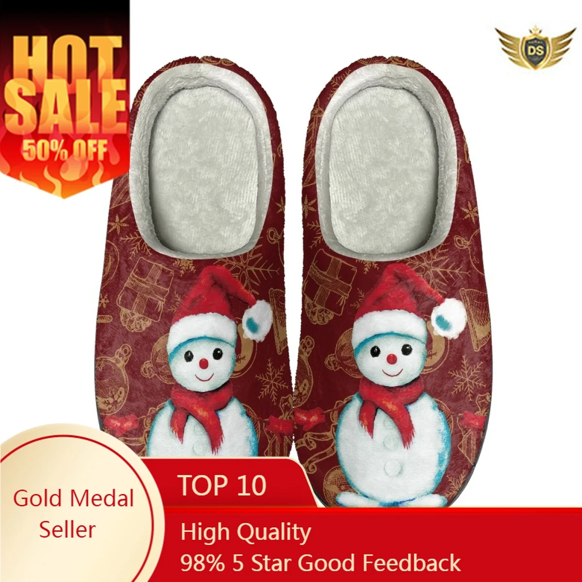 

Christmas Design Women Casual Home Slippers Non-slip Couple Cotton Slipper Autumn Winter Indoor Warm Comfy Footwear Drop Ship