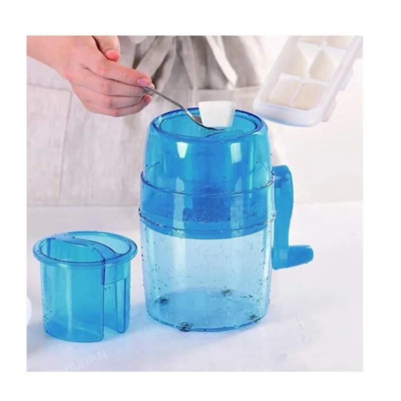 Handle DIY Ice Crusher Manual Portable Ice slush Maker home Snow Cone Smoothie Ice Block Making Machine Ice Shaver