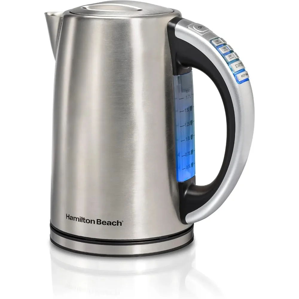 

1.7L Cordless Electric Kettle, Fast Boiling 1500W, Auto-Shutoff & Boil-Dry Protection, Stainless Steel