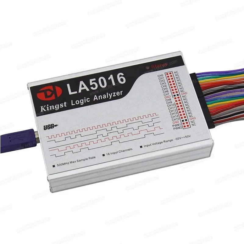 New Arrival LA5016 USB Logic Analyzer 500M Max Sample Rate 16 Channels Logic Analyzer