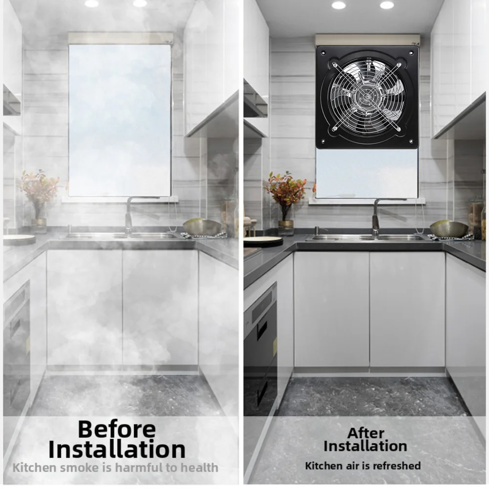 

Промышленный 6-дюймовый вытяжной вентилятор с медным двигателем, термозащита, металлический каркас для гаражной мастерской и складской вентиляции