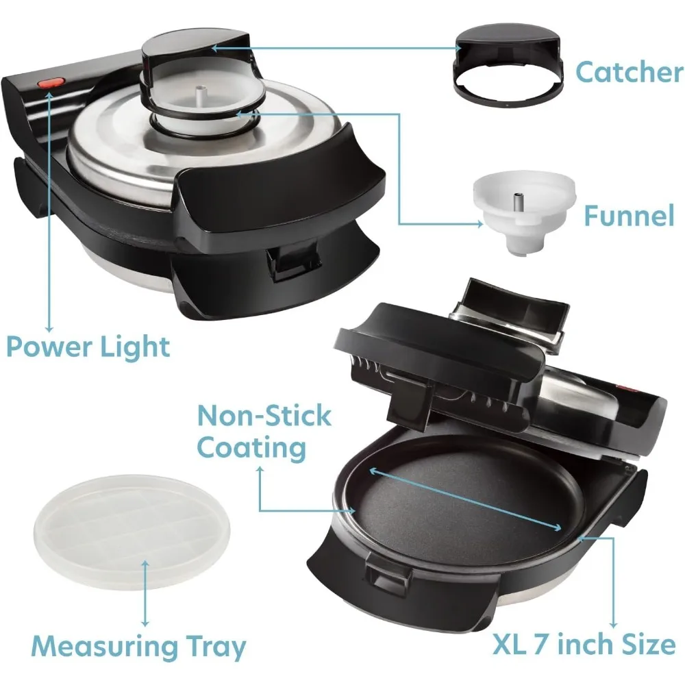 صانع الفطائر المحشو الكهربائي - اصنع الوافل أو كعكة المطعم العملاقة في دقائق إضافة حشوات للإفطار أو الحلوى اللذيذة