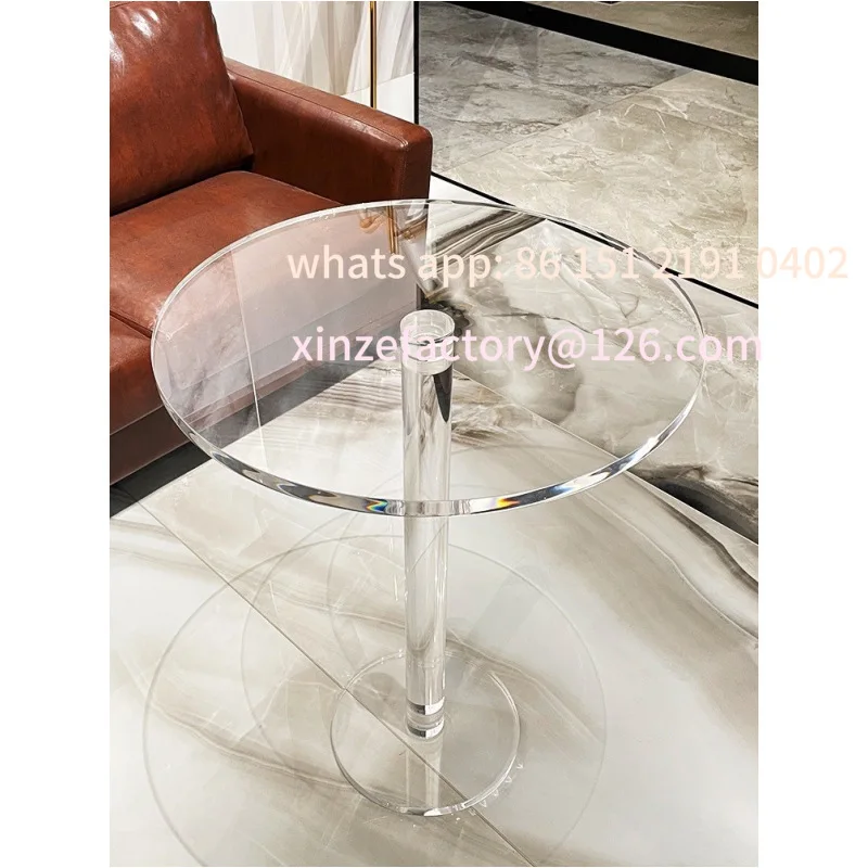 

Customizable Home Living Room Simple Transparent Casual Combination Milk Tea Shop Dining Table Balcony Small Round Table