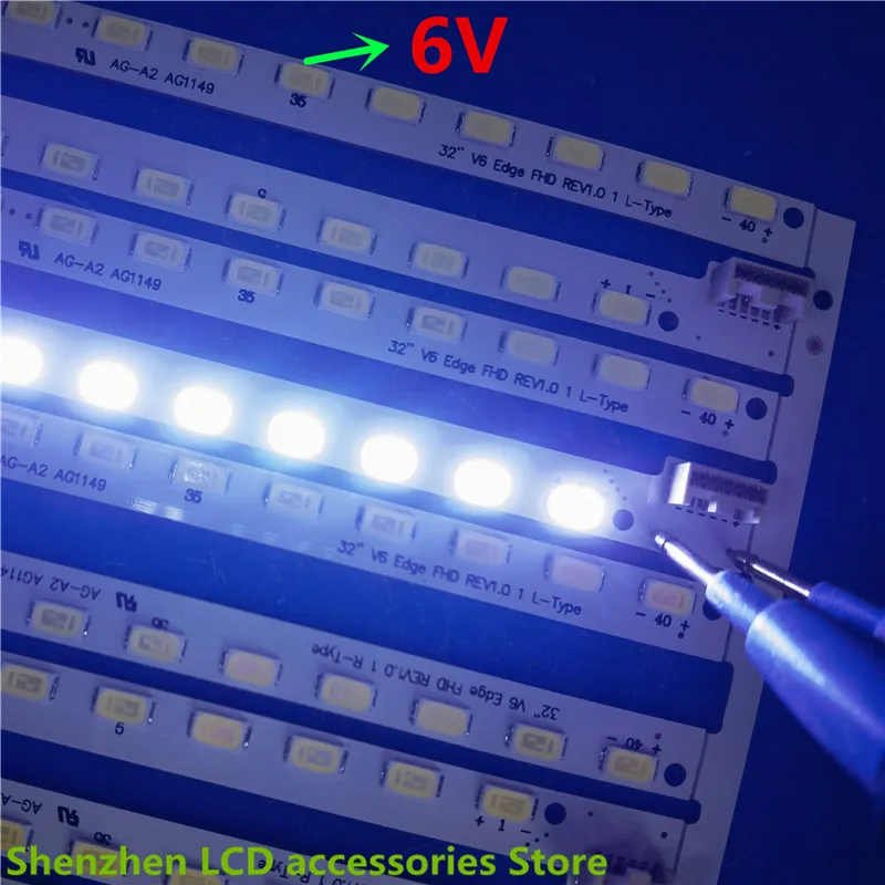 2 stuk/partij VOOR TCL L32E5200-3D 32 "V6 Rand LC320EUN 3660L-0373A 1 stuk = 40LED 404MM (Links en rechts)