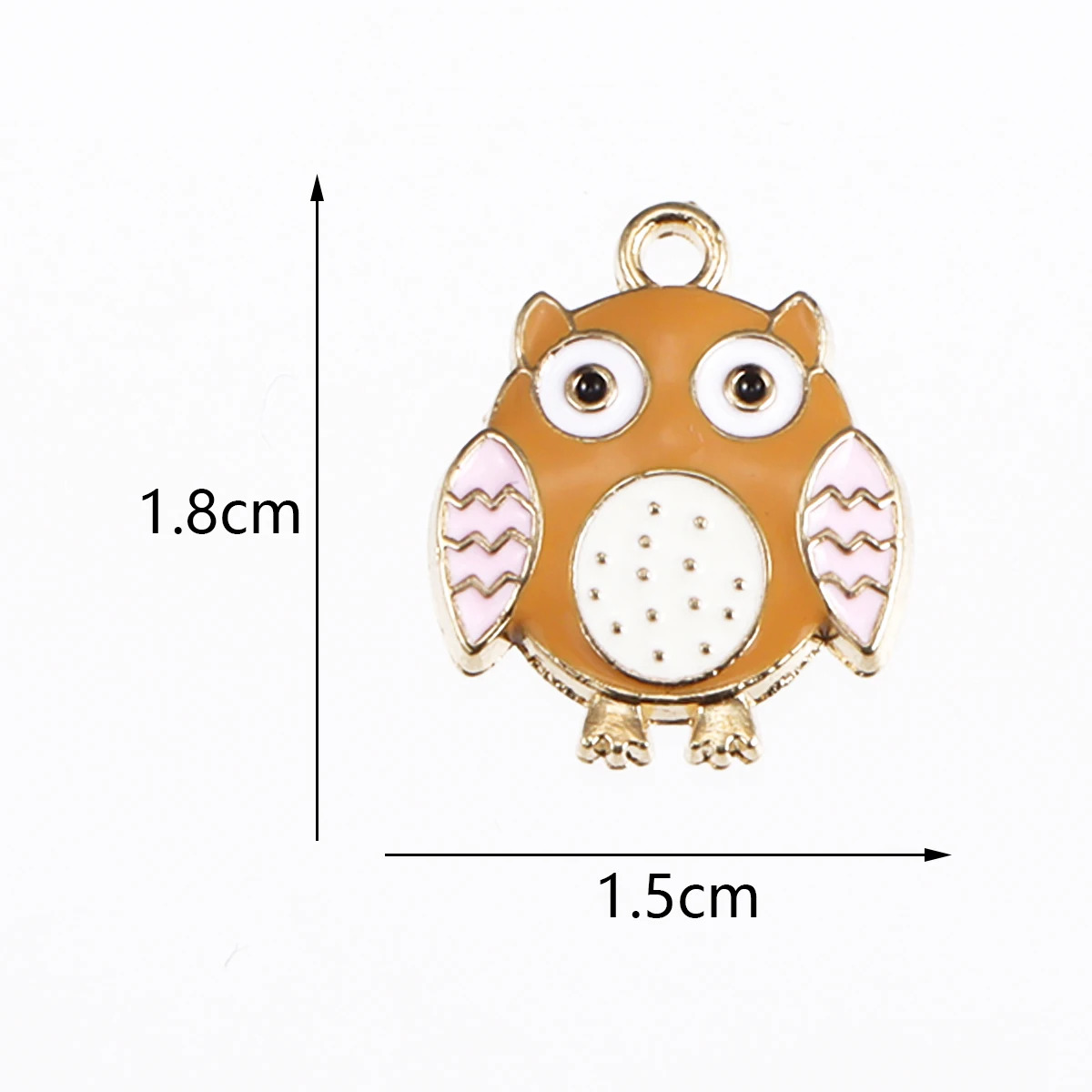 10Pcs Enamel Owl Charm for Jewelry Making Bulk Cute Animal Pendant Earrings Accessories Diy Craft Supplies Metal Materials