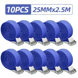 10-Pack Reusable Straps with Buckles (Antifreeze Alloy) Adjustable Camera Strap Buckle, Binding Tape Clip