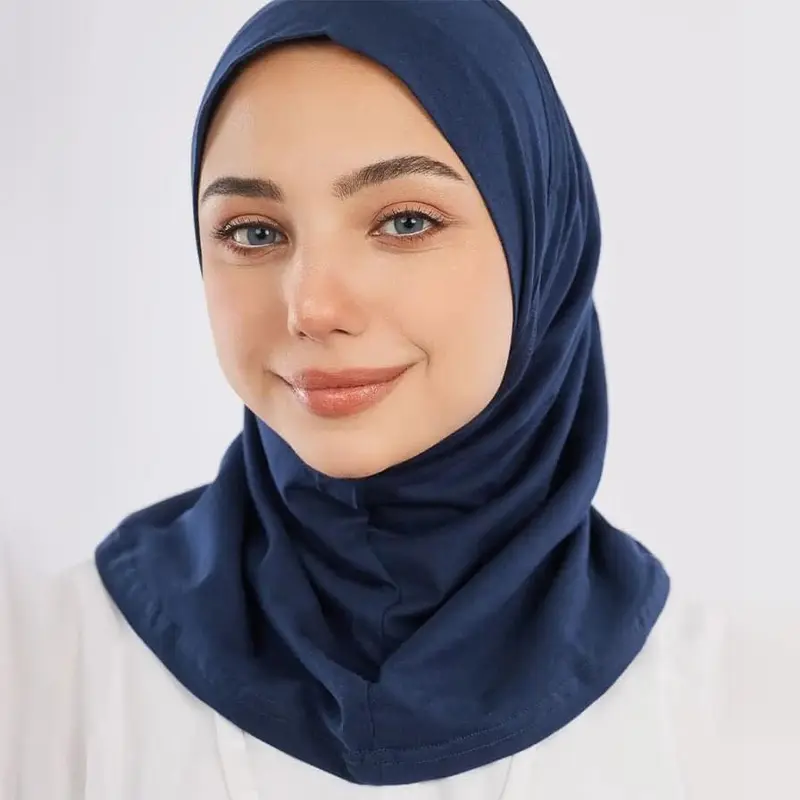 نمط جديد جاهز لارتداء الحجاب الإسلامي جيرسي وشاح فوري توربان خفيف شال ماليزي - 2
