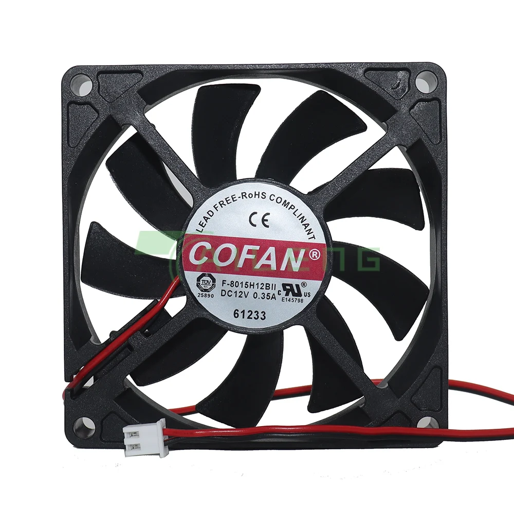 F-8015H12BII DC 12V 0.35A 8015 8cm chargeur ultra mince tos ventilateur Nouveau cofan