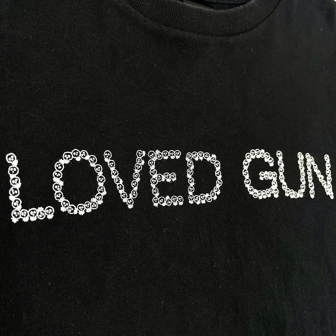 New Novelty 2022 Men Number Nine Loved Gun T Shirts T-Shirt Hip Hop Skateboard Street Cotton T-Shirts Tee Top US size BG89