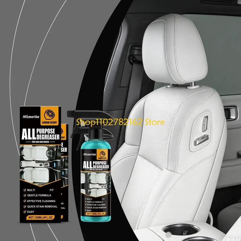 547B Dashboard and Door Panel Cleaner 120 Lemon Scent Degreaser, Single Bottle Car Interior Formula for Routine Cabin Upkeep and