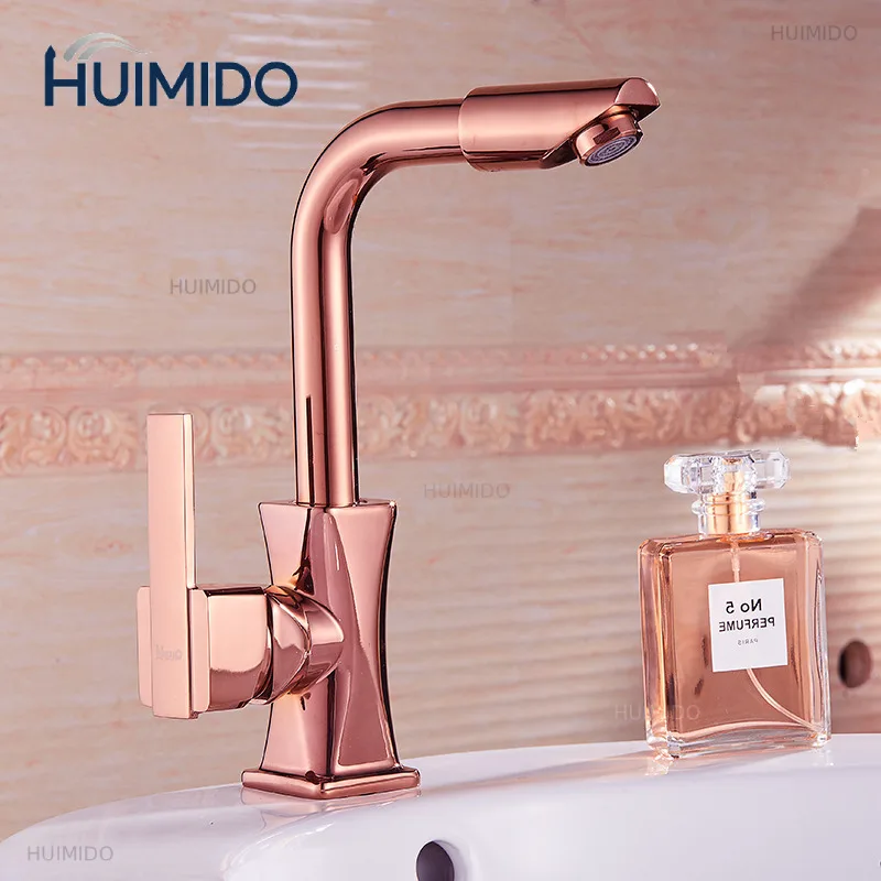 New Arrival Water Tap Gold/Rose Gold/Chrome Brass Bathroom Basin Faucet Sink Tap Swivel Spout Vanity Sink Faucet Mixer