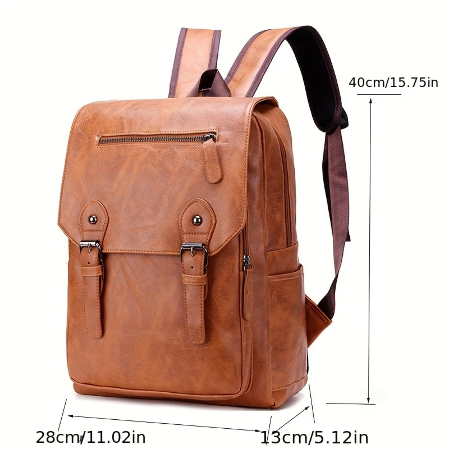 

Men's PU Leather Casual Backpack - Stylish, Durable & Comfortable