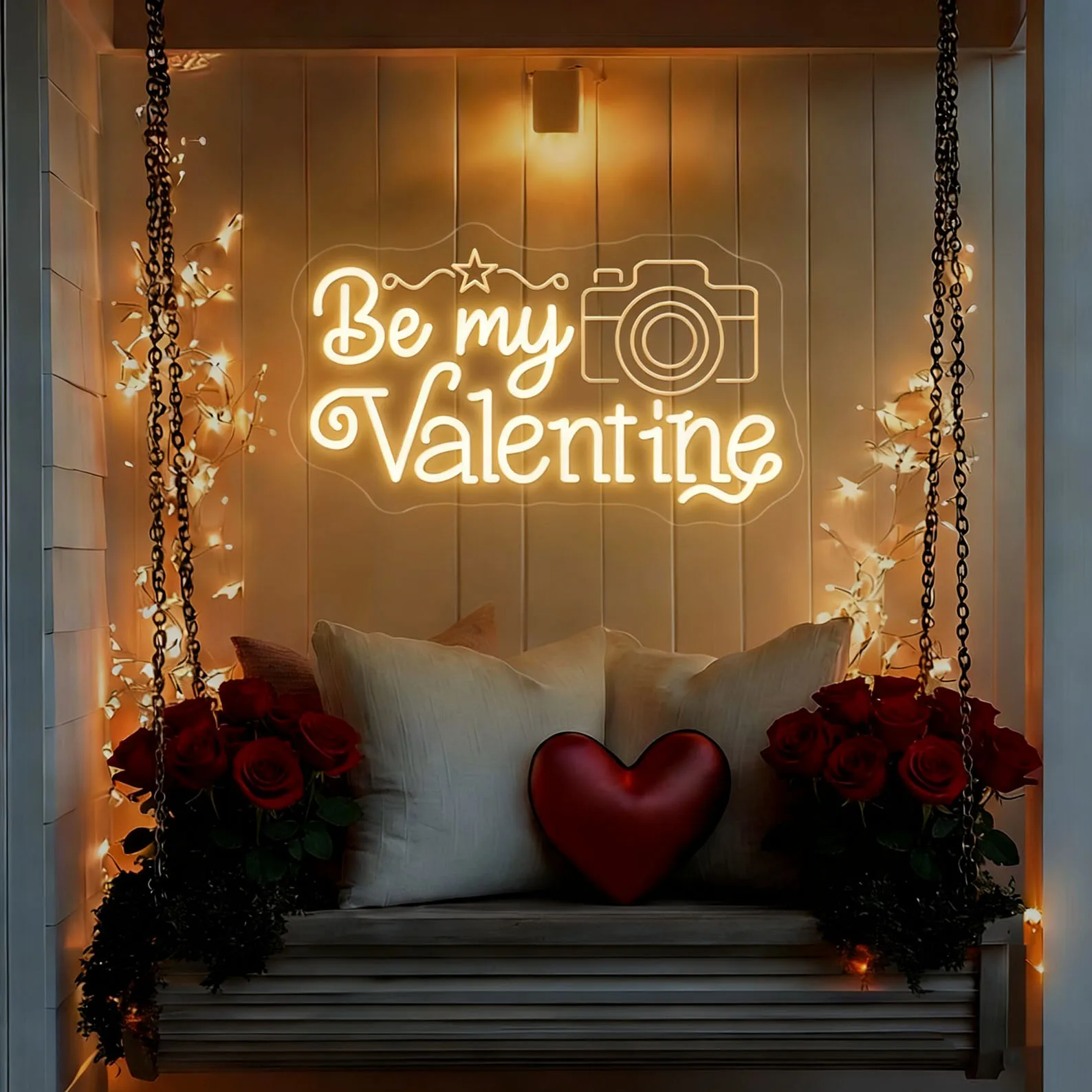 Be My Valentine Neon Sign,Happy Valentine's Day Neon Sign,Gift For Couple,Valentines Neon Sign,Valentines Decor,Custom Neon Sign
