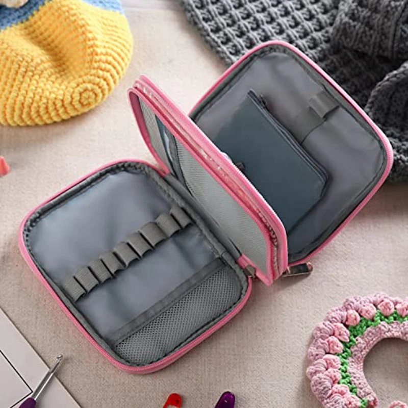 1 Piece Crochet Needle Case Organizer Crochet Hook Case Only Crochet Hook Storage Case Empty Crochet Hook Case (Bag Only)