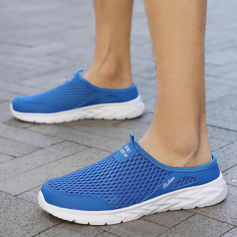 MAEDEF Men's Shoes Summer Half Slippers Breathable Comfortable Slides Sandals for Men Lightweight Man Casual Shoes Walking Shoes