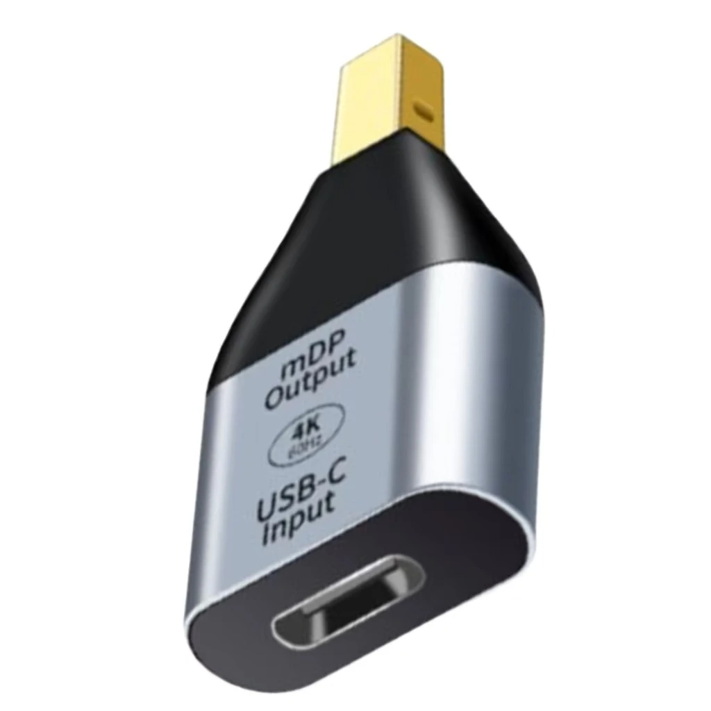 USB‑C to Mini DisplayPort Adapter 4K@60Hz, Type‑C Input to mDP Output Video Converter for Laptop Phone Monitor