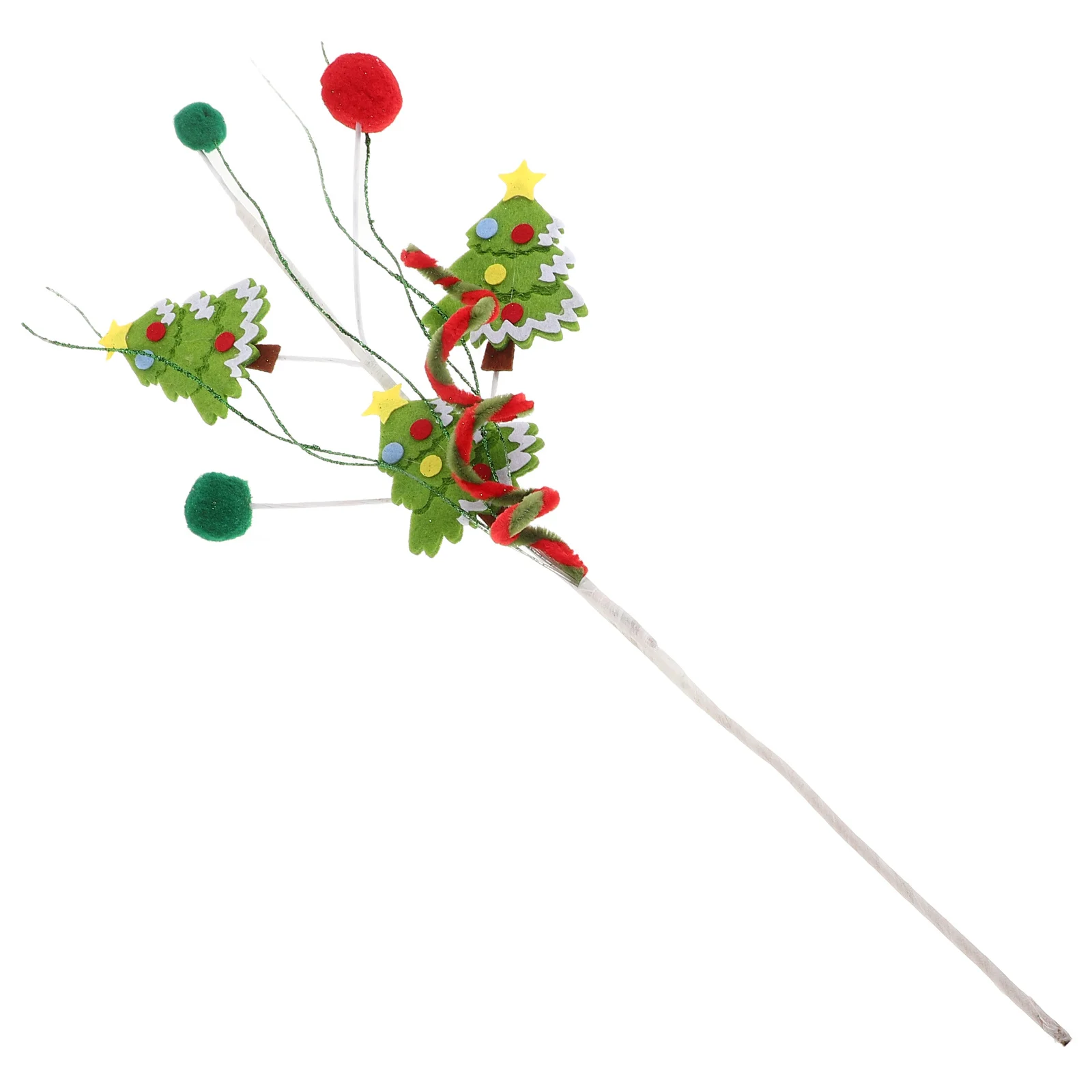 

Candy Curly Christmas Tree Picks Branch Twigs Flexible Wire Holiday Craft Decorations Pom Pom Wreath Vase Xmas Decoration