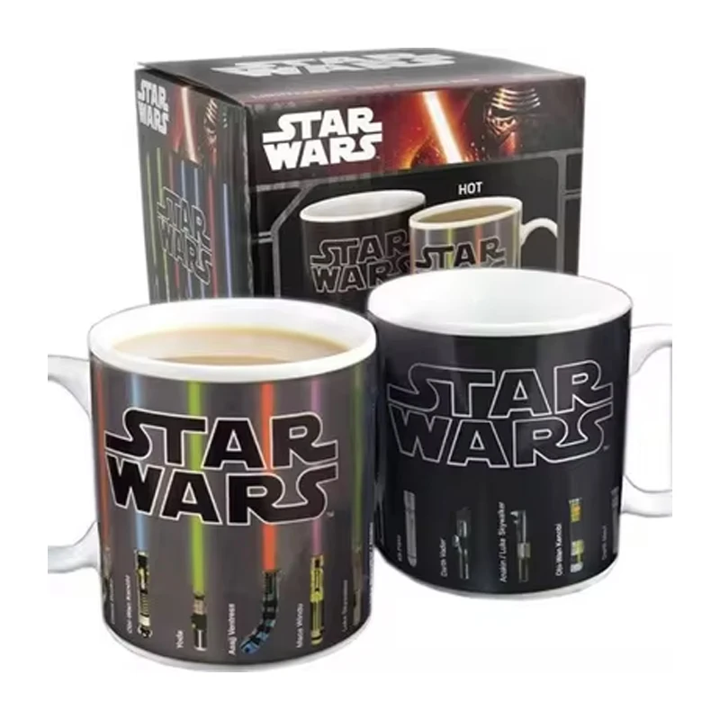 Creative Star Wars Lightsaber Heat Response Ceramic Color-changing Mug Warm Coffee Mug Milk Cup Office Drink Cup