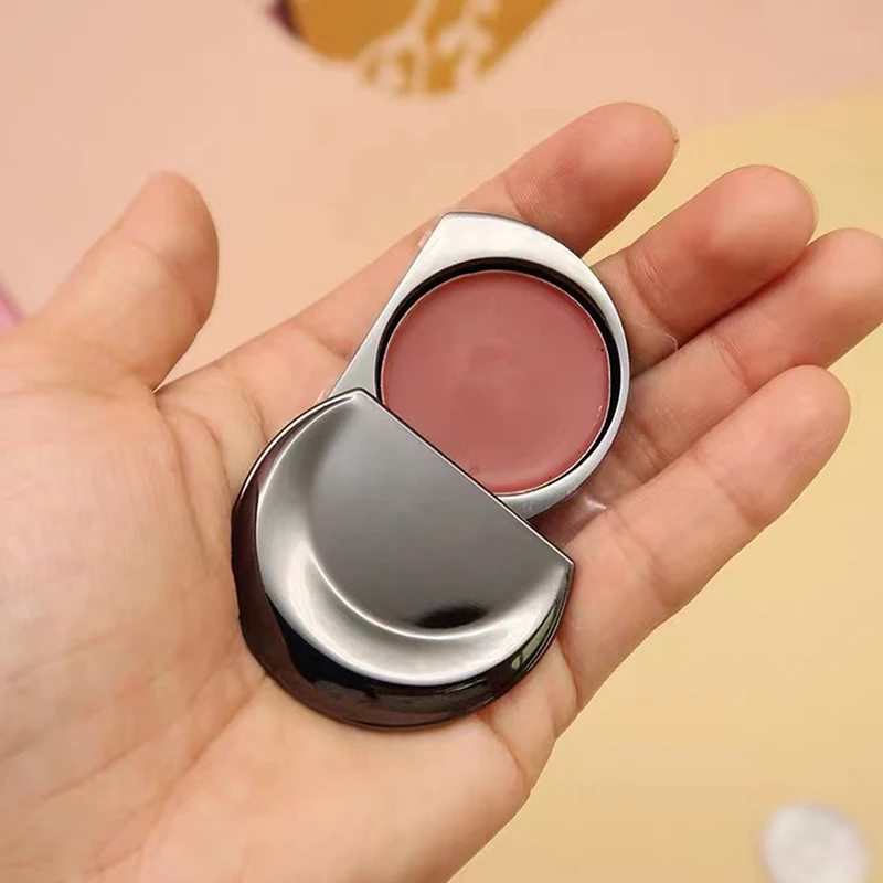 5ml Moon-shaped Container Portable Magnetic Metal Empty Box For Cream Rouge Cosmetics Eyeshadow Lip Balm Solid Perfume Case DIY