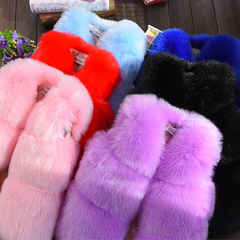 Coat Vest Short Thick Cotton-padded Coat Fur Cardigan Unique Features Winter Autumn Soft Solid Korean Fashionable