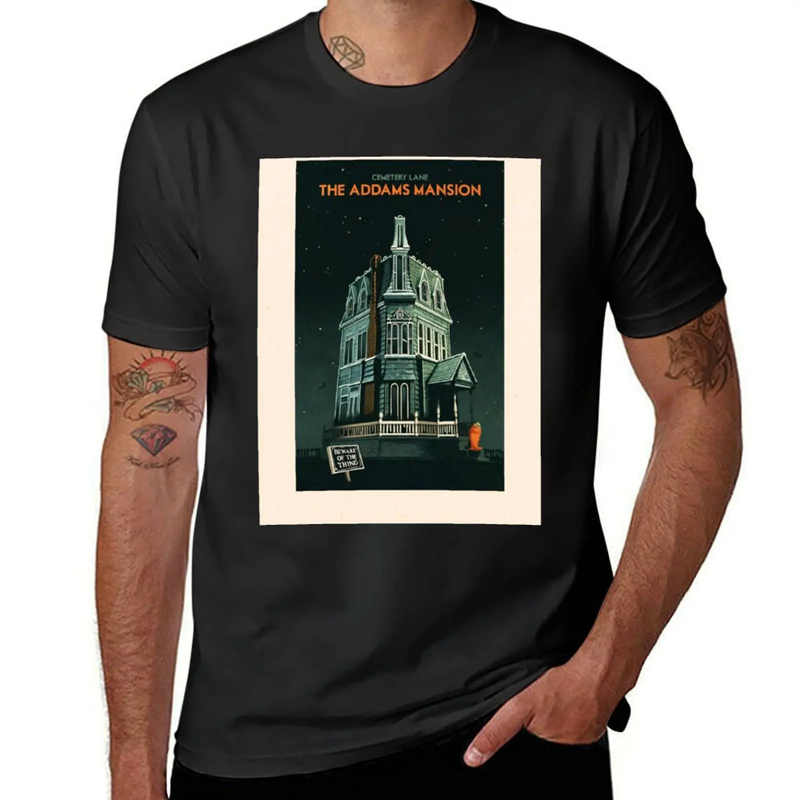 Travel Posters - Cemetary Lane T-Shirt summer top customs customizeds black t-shirts for men