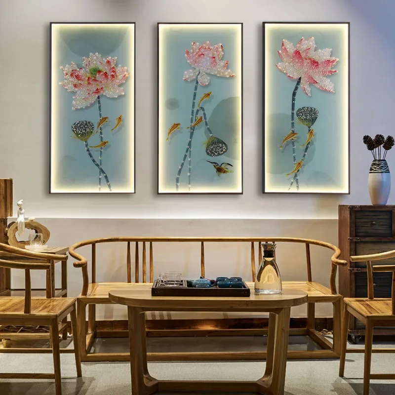 BUNNY Wall Sconces Light Three Pieces Suit Lamps Lotus Figure LED Contemporary Creative For Home