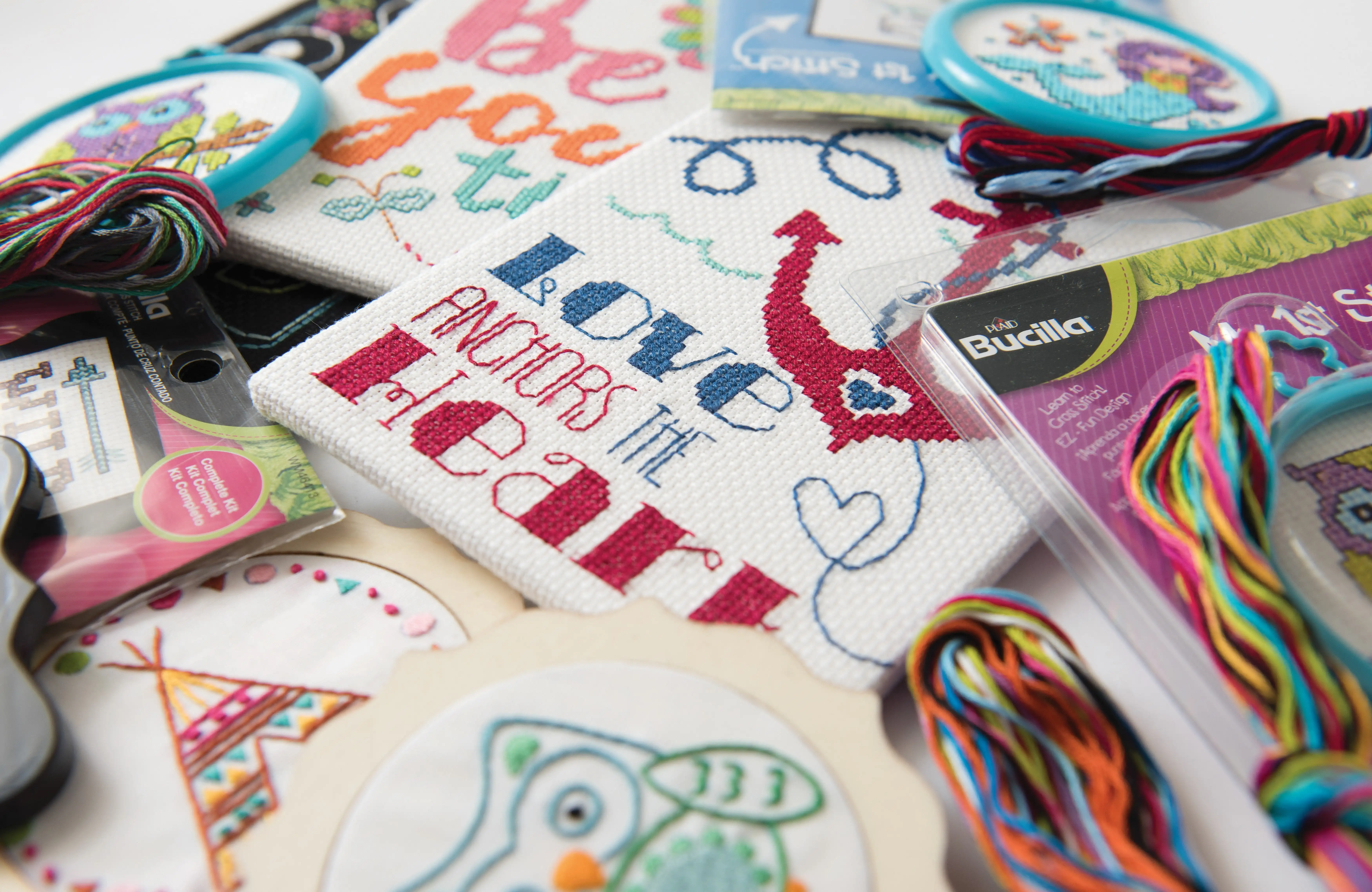 Stamped Cross Stitch Pillowcase Pairs, Butterflies in Flight, 20 x 30