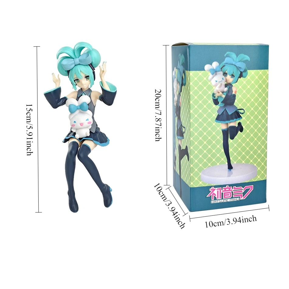 Kawaii Anime Hatsune Miku PVC-Figur, Puppe, Modell, Dekoration für Schreibtisch oder Armaturenbrett, Geburtstags- oder Weihnachtsgeschenk, Sammlerstück. – Detail 6