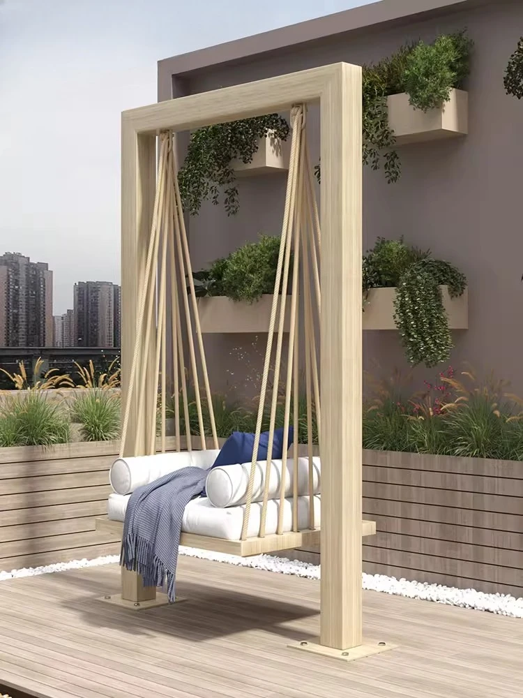 

Outdoor swing balcony hanging chair courtyard outdoor swing autumn