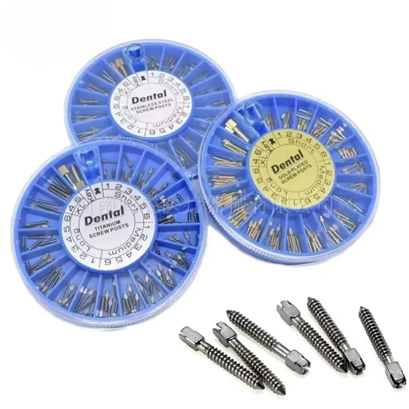 Stainless Steel Root Canal File, Stainless Steel Canal File Plated Metal Threaded Root Canal Fixing Nail