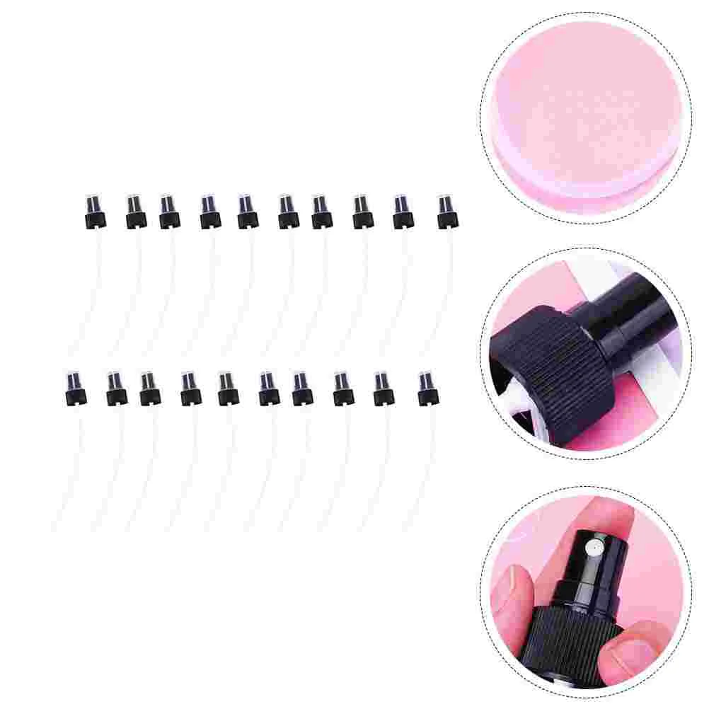20 ชิ้นกด Fine Mist หัวฉีด Sprayer ขวด Tops หมวกปั๊มสีดําหัวอุปกรณ์เสริมพลาสติกทางเลือก