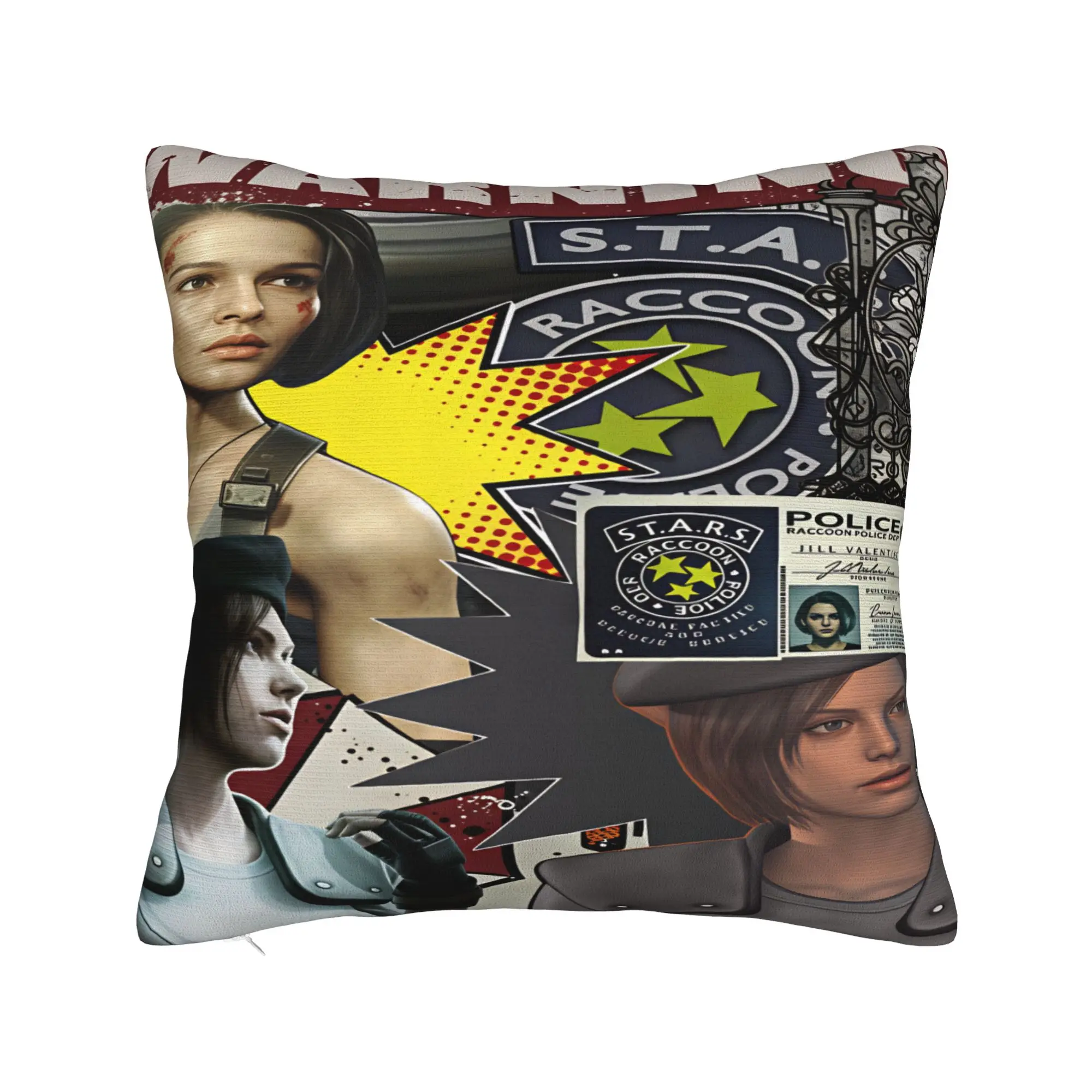 Jill Valentine Resident Evil  Pillow Case  Comfy Pillow Cover Funny Cushion Cover For Living Room Chair