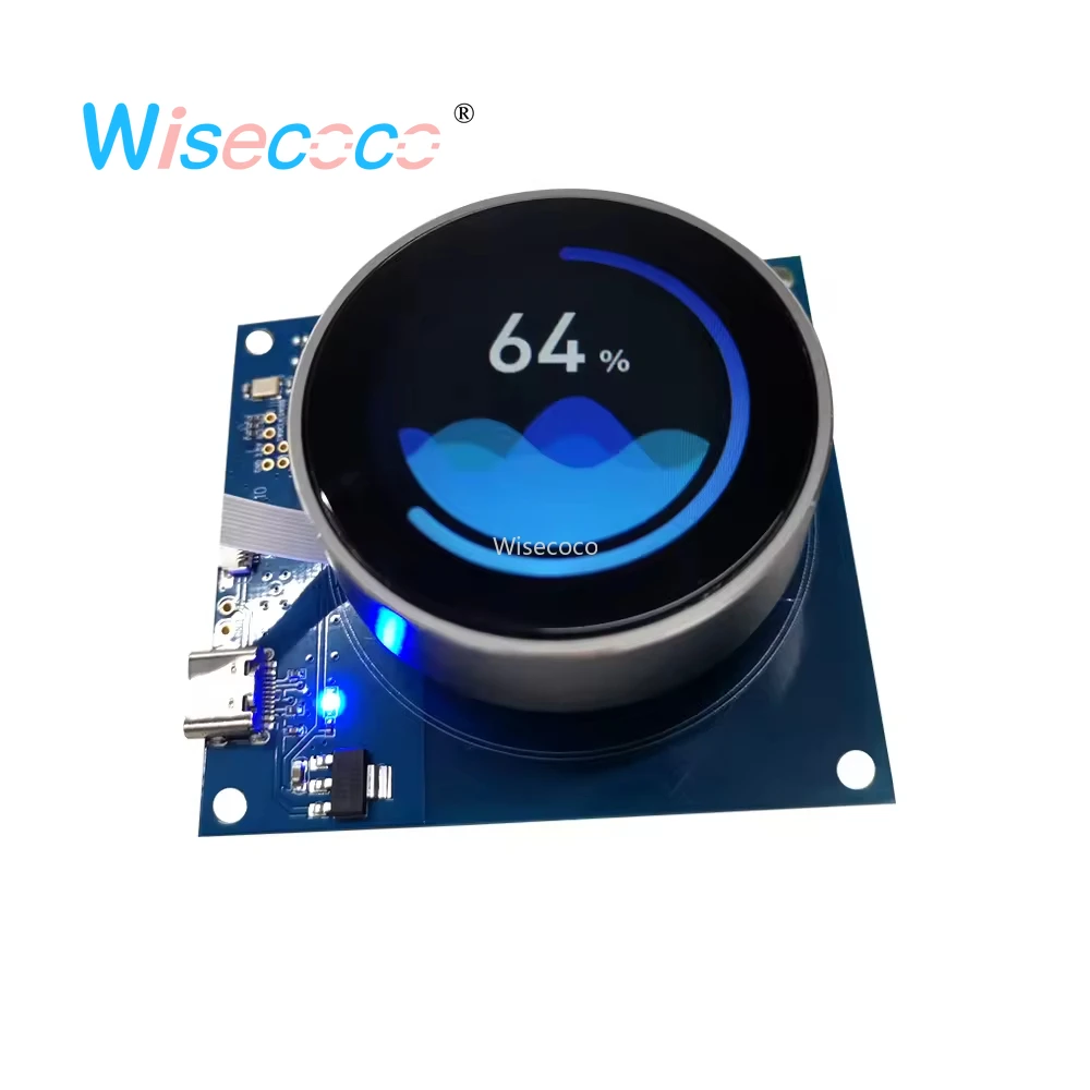 Wisecoco 1.43 Inch OLED Smart Rotary Display Encoder Round Knob Customized for Electronics Project Smart Home Automotive Control