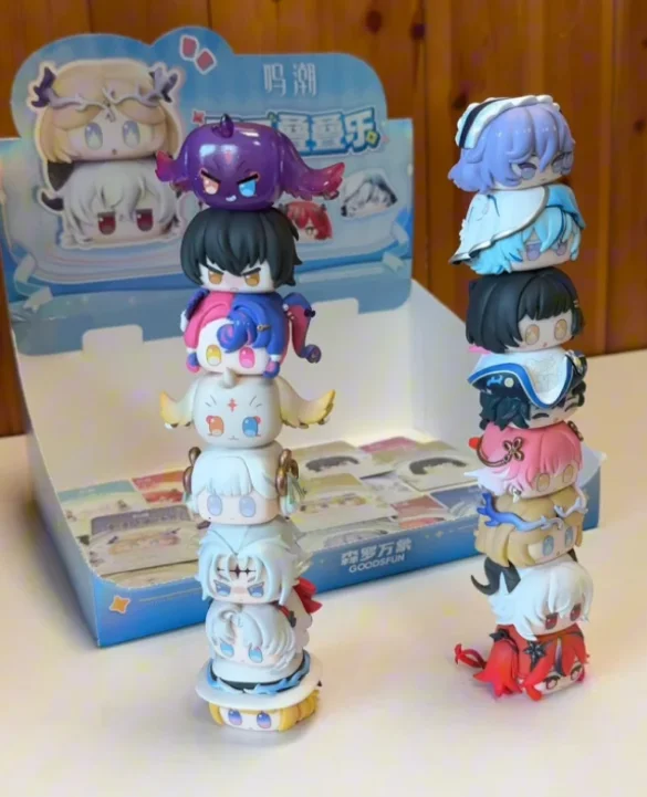 جديد حقيقي Goodsfun Wuthering موجات زلابية التراص صندوق أعمى مو حبة دمية Cartethyia صندوق غامض Jiyan Cantella اللعب هدية #3