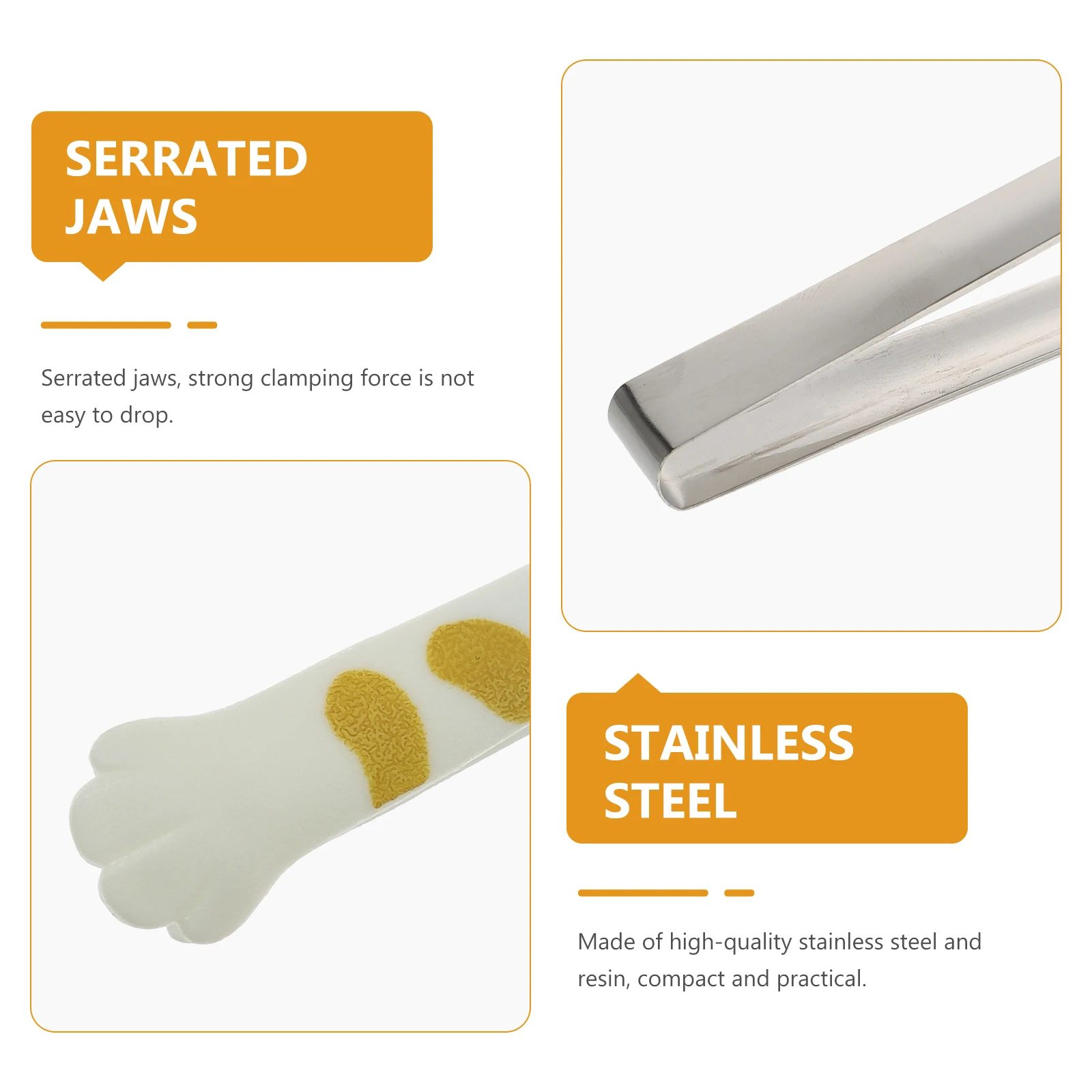 

Stainless Steel Bbq Tongs Design Heat Resistant Food Serving Clips Kitchen Cooking Tools Grilling Steak Baking