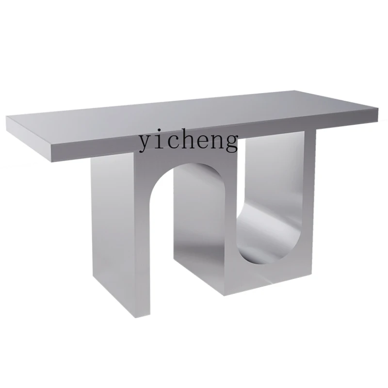 

Zc Zhongdao Platform Running Table Stainless Steel Shoe Bag Display Table Placed in the Middle of Shoe Store