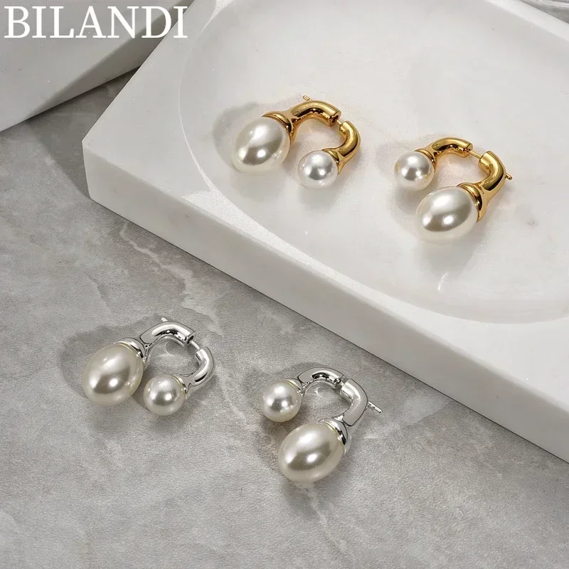 Bilandi Modern Jewelry Vintage Pearl Earrings 2022 New Trend Elegant Temperament Drop Earrings For Women Party Gifts