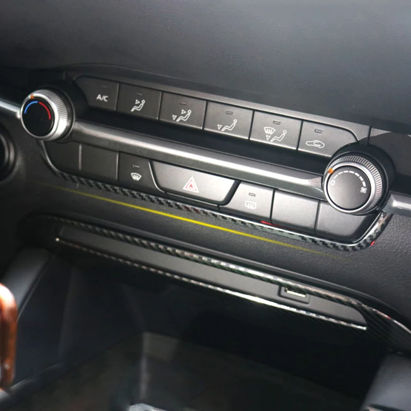 For Mazda 3 BP 2019 2020 2021 2022 2023 2024 2025 Stainless Steel Car Central Control Conditioner Trim Strips Cover Accessories view 2
