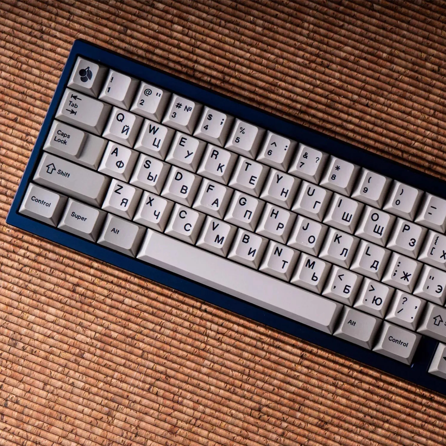 Retro Russian Keycaps Cherry Profile Classic Black Characters Mechanical Keyboard Caps Beige Gray PBT Sublimation Custom Keycap