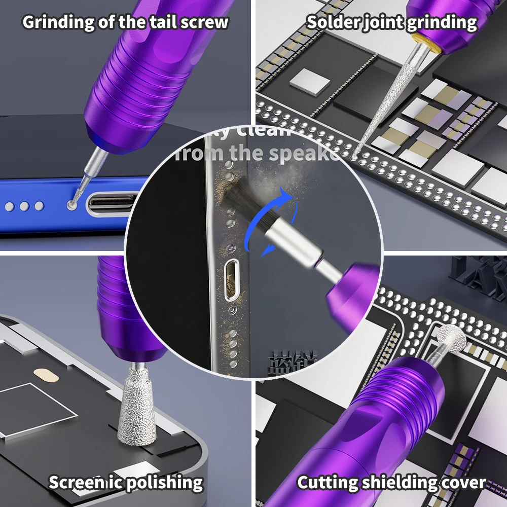

Микрорезцеделитель Lanrui F2 с кистью QB95 для удаления винтов с материнских плат и полировки экранов, инструмент для ремонта телефонов
