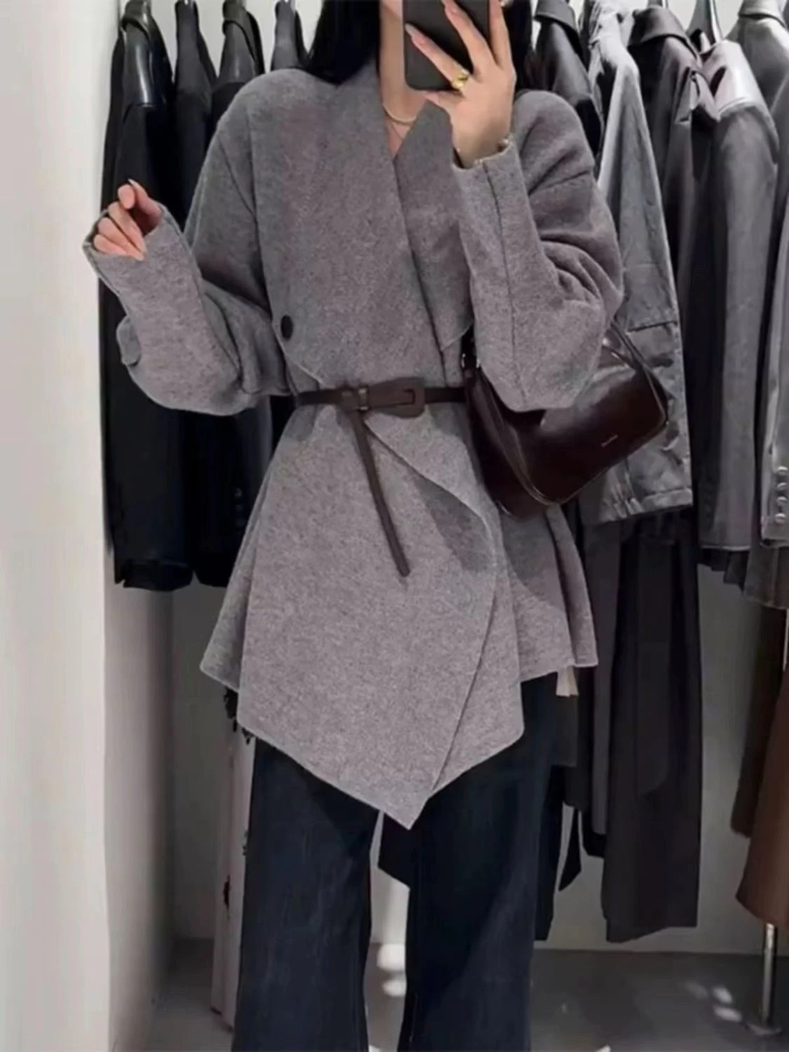 

Korean Fashion Cardigan Coats Women Clothing Slim Waist Bandage Thicked Pull Femme Casual Fashion Knitted Sweater Sueter Mujer