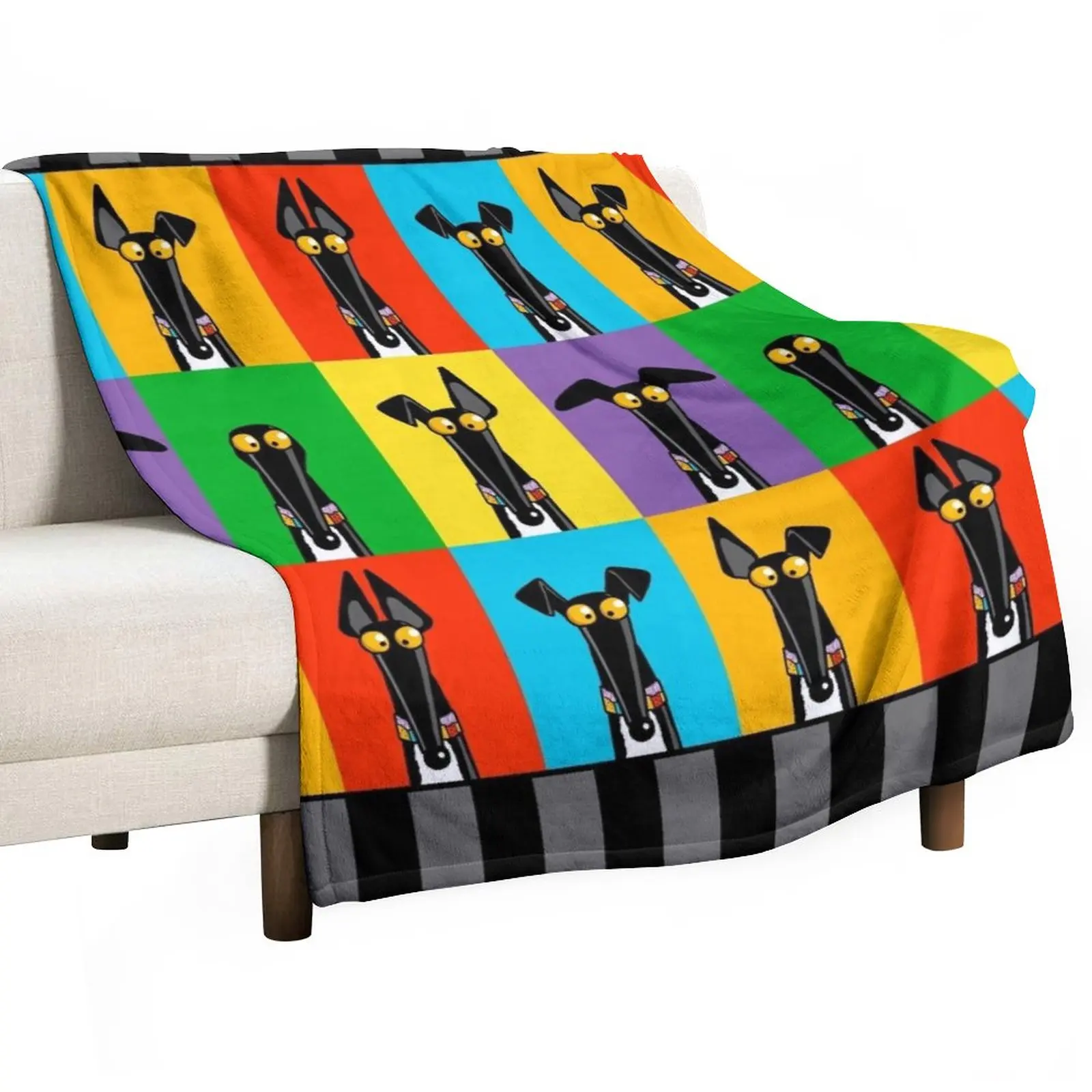 

Greyhound Semaphore Throw Blanket Flannels Blanket Hairy Blanket