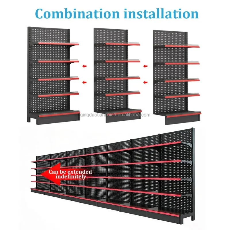 custom.Single Sided Retail Display Rack 4 Shelves Suitable Retail Stores Convenience Stores and Liquor Stores