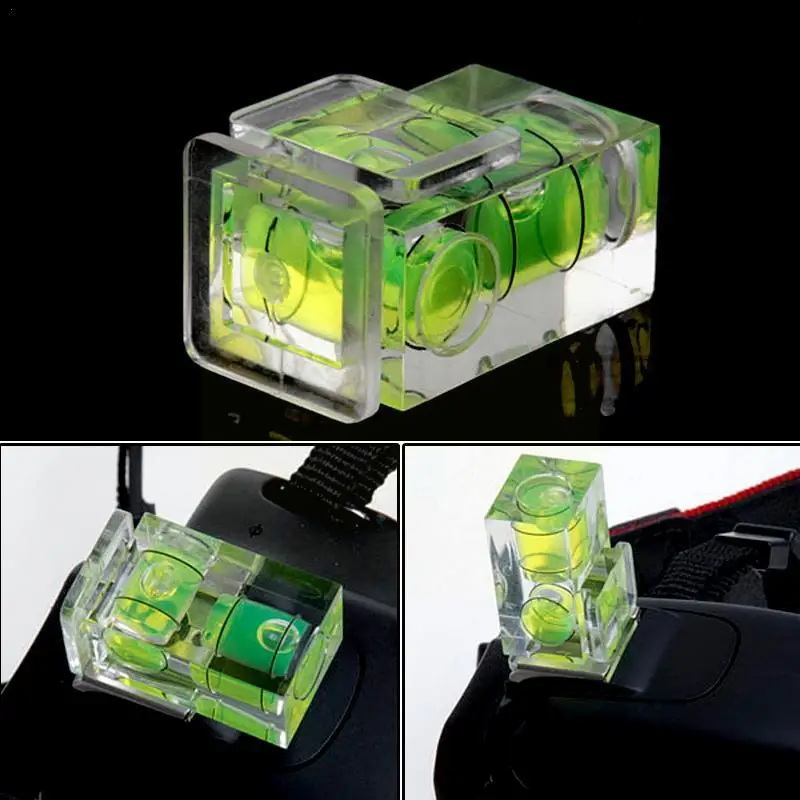 

1 X 2 Axis Spirit Level SLR Camera Hot Shoe Level Two-dimensional Horizontal Protective Cover Shoe Bead Two-dimensional Bod H1G9