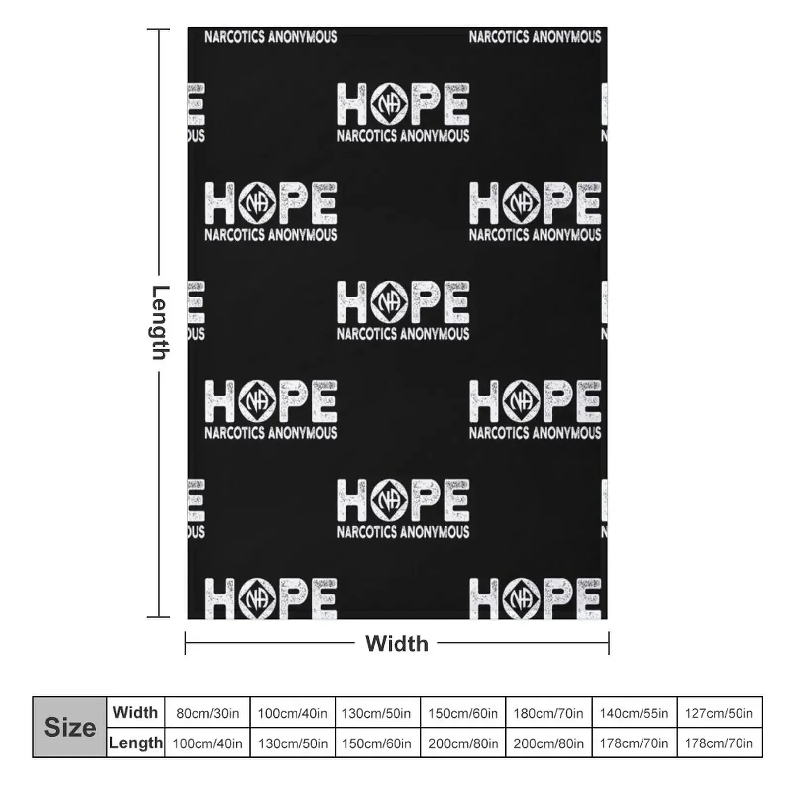 Hope Na Symbol Narcotics Anonymous Gift Idea Throw Blanket For Baby Blankets For Sofas Warm Hairy for babies Blankets